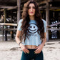 Women's Light Blue Crop Top