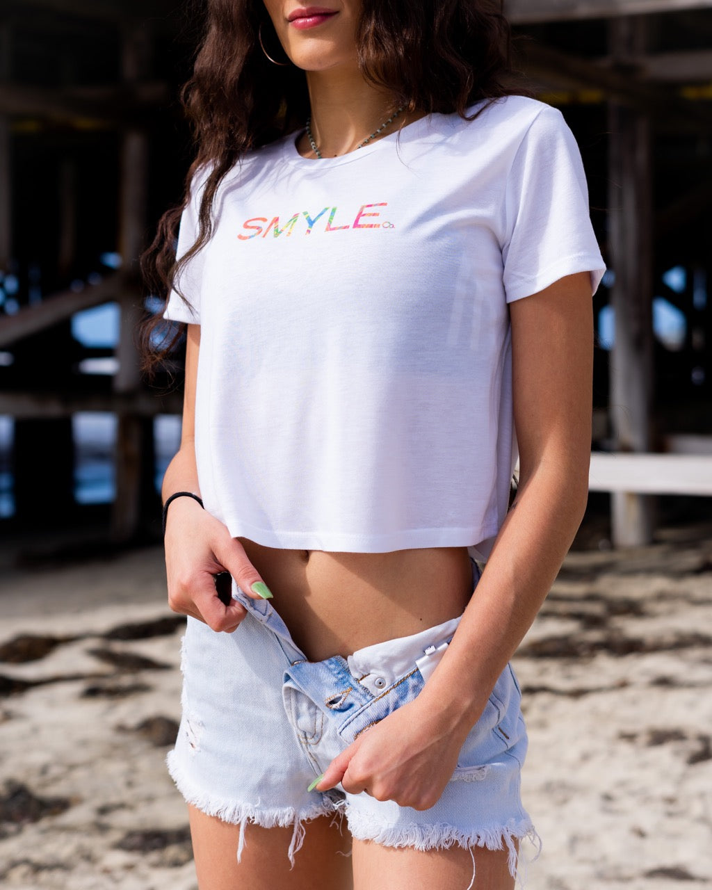 Women's White Crop Top