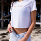 Women's White Crop Top