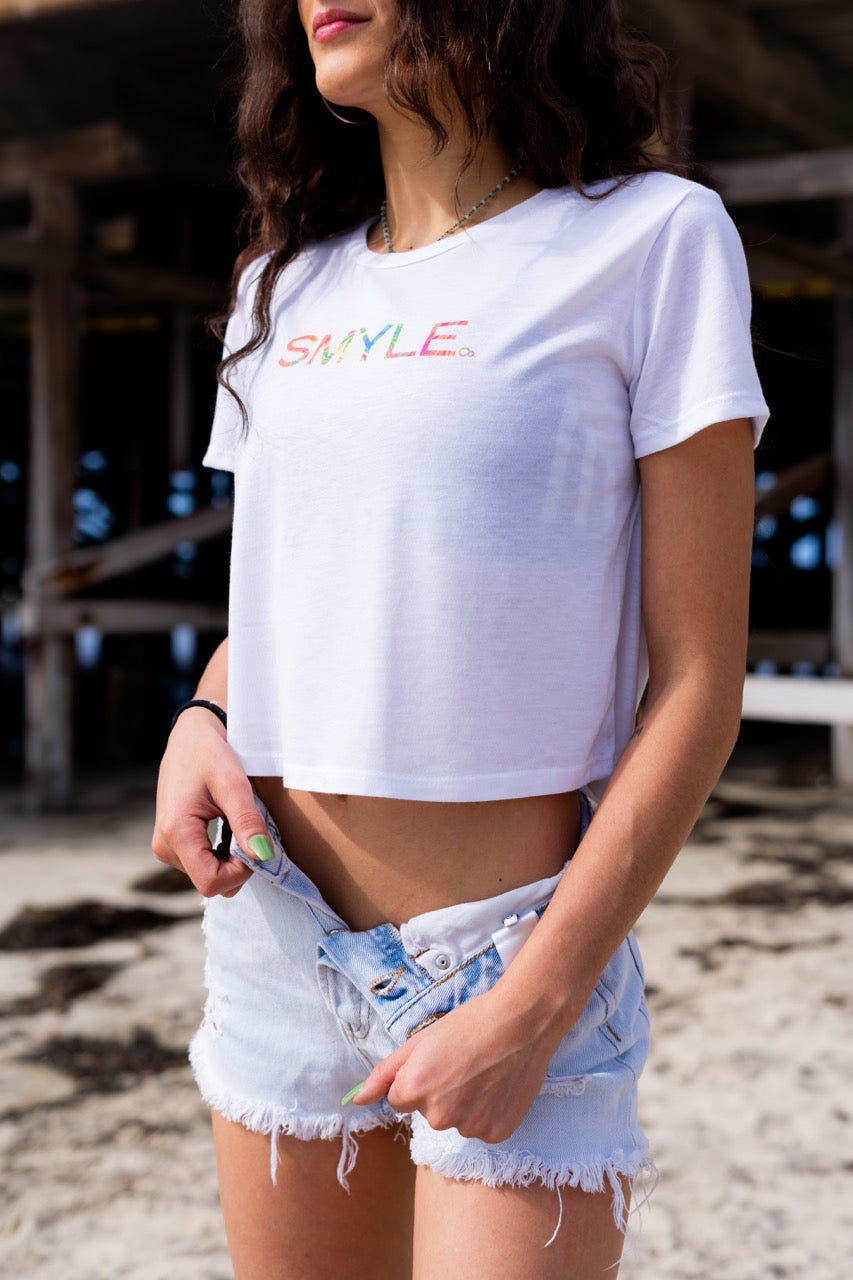 Women's White Crop Top