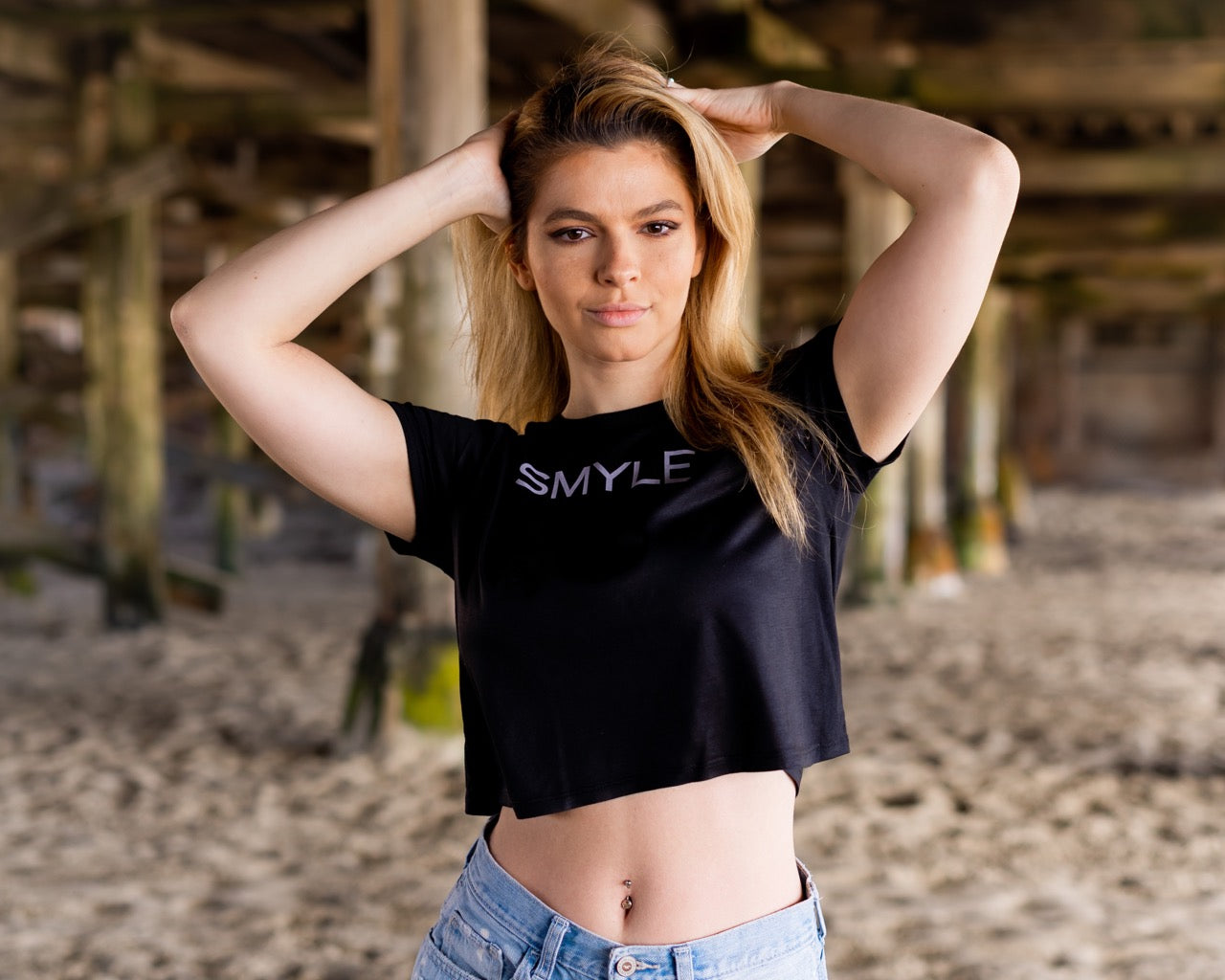 Women's Black Crop Top