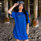 Smyle Blue Tee with our Smyle Rainbow Logo